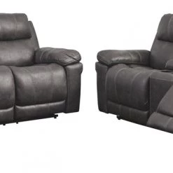 Signature Design By Ashley® Erlangen - Midnight - 2 Pc. - Power Sofa, Loveseat Reclining Furniture