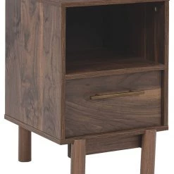 Signature Design By Ashley® Nightstands Calverson - Mocha - One Drawer Night Stand - Small