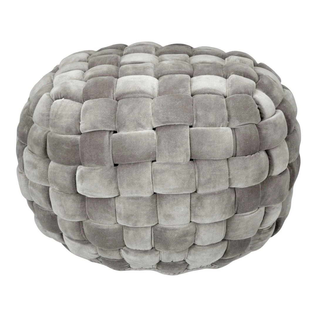 Moe's Home Collection Accessories Jazzy Pouf Charcoal 3 Moe's Home Collection Accessories Jazzy Pouf Charcoal