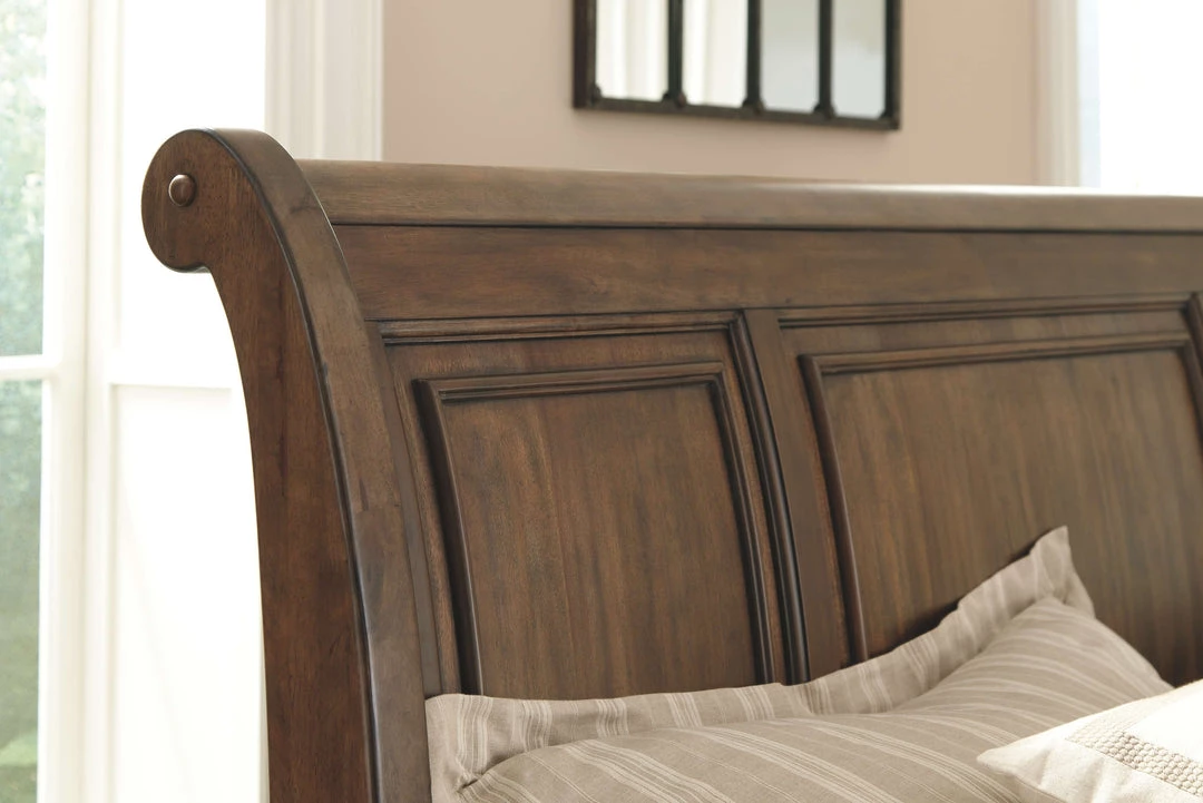 Signature Design By Ashley® Beds Flynnter - Medium Brown - King Sleigh Bed With 2 Storage Drawers 6 Signature Design By Ashley® Beds Flynnter - Medium Brown - King Sleigh Bed With 2 Storage Drawers