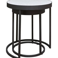 Signature Design By Ashley® Windron - Black/white - Nesting End Tables (2/cn)