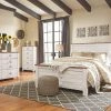 Signature Design By Ashley® Willowton - Attractive - Dresser, Mirror, Panel Bed Bedroom Sets