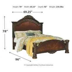 Millennium® By Ashley North Shore - Dark Ultimate Best In Class Dresser, Mirror, Panel Bed Bedroom Sets