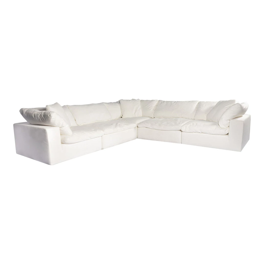 Moe's Home Collection Clay Classic L Modular Sectional Livesmart Fabric White Sectionals 3 Moe's Home Collection Clay Classic L Modular Sectional Livesmart Fabric White Sectionals