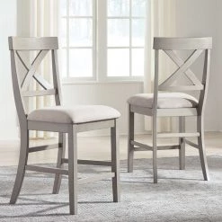 Signature Design By Ashley® Parellen - Dark Gray - 5 Pc. - Counter Table, 4 Barstools Dining Room Sets 10 Signature Design By Ashley® Parellen - Dark Gray - 5 Pc. - Counter Table, 4 Barstools Dining Room Sets