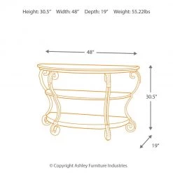 Ashley Furniture Nestor - Medium Brown - Sofa Table Tables 22 Ashley Furniture Nestor - Medium Brown - Sofa Table Tables
