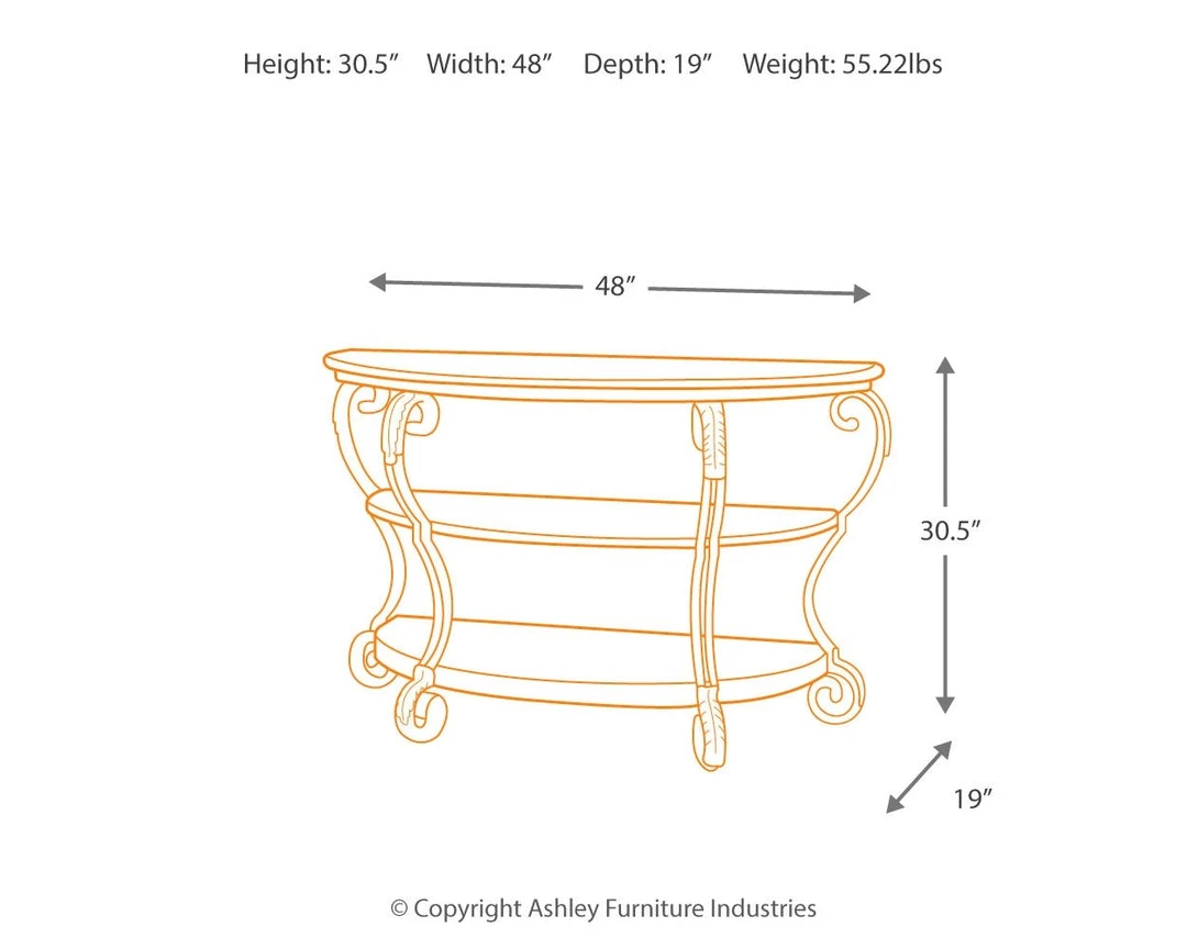 Ashley Furniture Nestor - Medium Brown - Sofa Table Tables 12 Ashley Furniture Nestor - Medium Brown - Sofa Table Tables