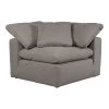 Moe's Home Collection Terra Condo Corner Chair Livesmart Fabric Light Grey Sectional Pieces