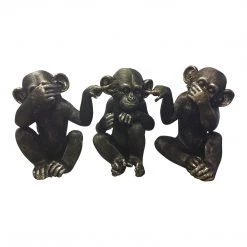 Moe's Home Collection He Did It Chimps Set Of 3 Table Decor