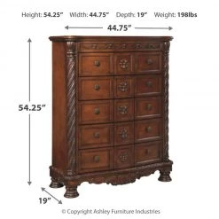 Ashley Furniture North - Dark Brown - Chest Chests