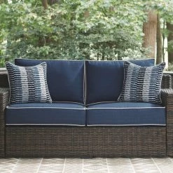 Signature Design By Ashley® Grasson Lane - Brown/blue - 6 Pc. - Lounge Set Outdoor Sets