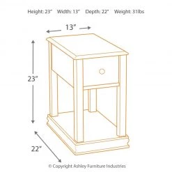 Ashley Furniture Breegin - Brown - Chair Side End Table - Removable Tray 25 Ashley Furniture Breegin - Brown - Chair Side End Table - Removable Tray