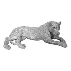 Moe's Home Collection Panthera Statue Small Silver Table Decor