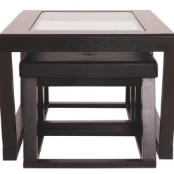 Ashley Furniture Kelton - Espresso - Cocktail Tbl W/2 Stools (3/cn)