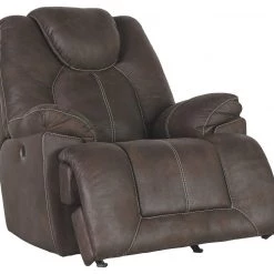 Ashley Furniture Warrior - Brown Dark - Power Rocker Recliner Reclining Furniture