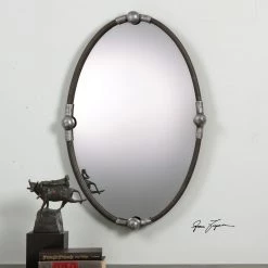 Accessories Uttermost Carrick Black Oval Mirror