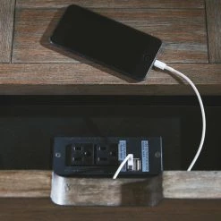 Ashley Furniture Tables Tyler - Grayish Brown/black - Chair Side End Table