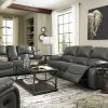 Signature Design By Ashley® Reclining Furniture Calderwell - Gray - 3 Pc. - Reclining Sofa, Loveseat, Rocker Recliner