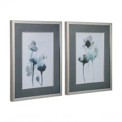 Uttermost Midnight Blossoms Framed Prints Set/2