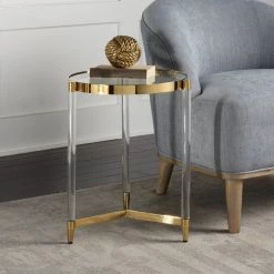 Uttermost Kellen Glass Accent Table Tables