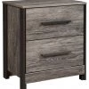 Ashley Furniture Nightstands Cazenfeld - Black/gray - Two Drawer Night Stand