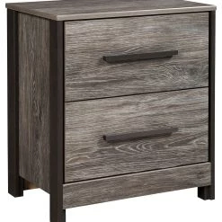 Ashley Furniture Nightstands Cazenfeld - Black/gray - Two Drawer Night Stand