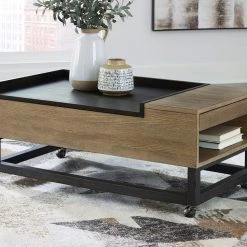 Ashley Furniture Fridley - Black / Gray - Lift Top Cocktail Table