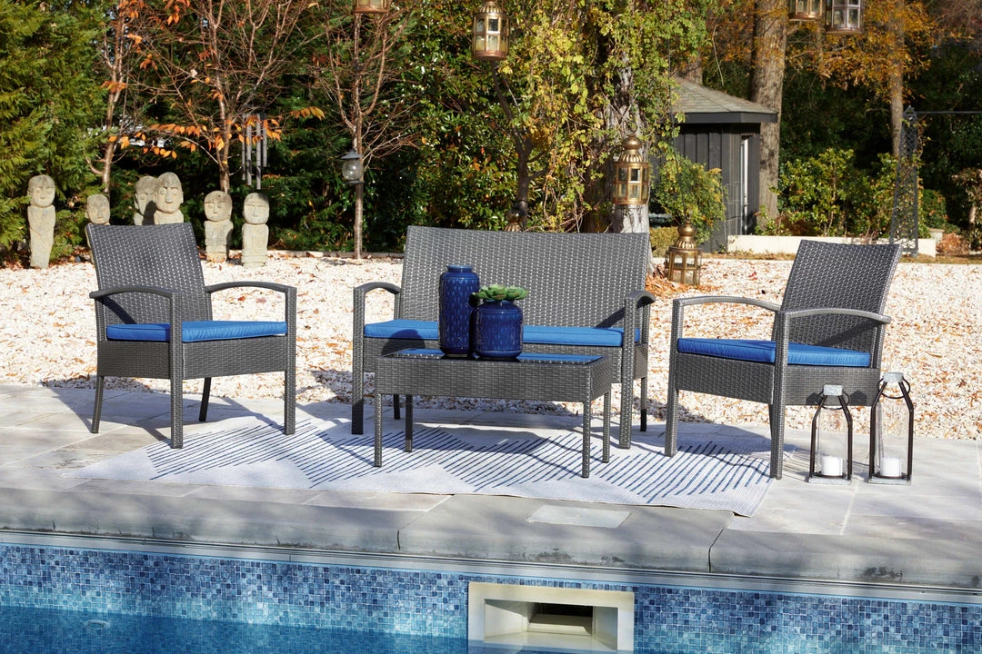 Signature Design By Ashley® Outdoor Sets Alina - Gray/blue - Love/chairs/table Set (4/cn) 9 Signature Design By Ashley® Outdoor Sets Alina - Gray/blue - Love/chairs/table Set (4/cn)