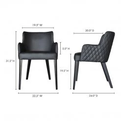 Moe's Home Collection Zayden Dining Chair Black Chairs
