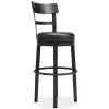 Ashley Furniture Valebeck - Black - Tall Uph Swivel Barstool(1/cn)