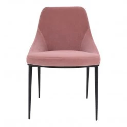 Moe's Home Collection Chairs Sedona Dining Chair Pink Velvet-m2