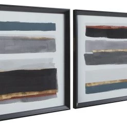 Ashley Furniture Hallwood - Black/white/gray - Wall Art Set (2/cn)