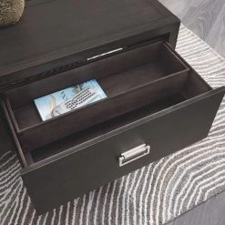 Ashley Furniture Tables Chisago - Black/silver - Lift Top Cocktail Table