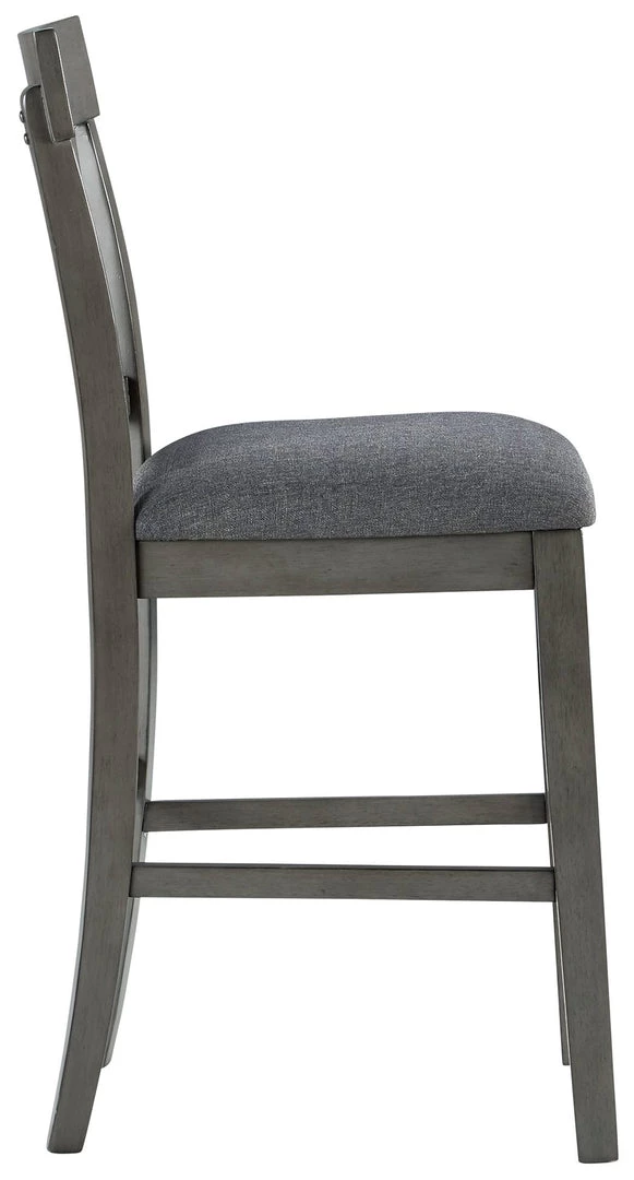 Ashley Furniture Hallanden - Black / Gray - Upholstered Barstool (2/cn) 8 Ashley Furniture Hallanden - Black / Gray - Upholstered Barstool (2/cn)
