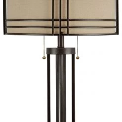 Ashley Furniture Hanswell - Dark Brown - Metal Table Lamp (1/cn)