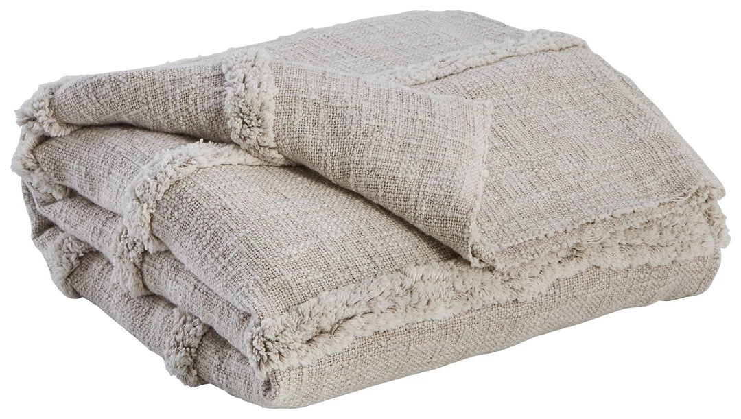Ashley Furniture Samsen - Linen - Throw (3/cs) 3 Ashley Furniture Samsen - Linen - Throw (3/cs)