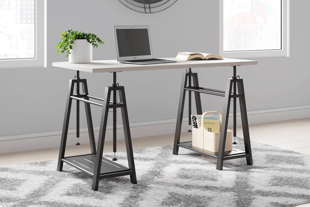 Ashley Furniture Bayflynn - White/black - Adjustable Height Desk 7 Ashley Furniture Bayflynn - White/black - Adjustable Height Desk