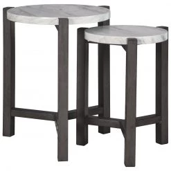 Ashley Furniture Crossport - Gray/white/brown - Accent Table Set (2/cn) Tables
