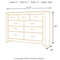 Ashley Furniture Zelen - Best In Class - Dresser, Mirror Dressers