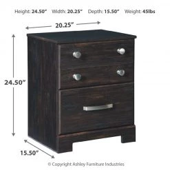 Ashley Furniture Nightstands Reylow - Dark Brown - Two Drawer Night Stand 11 Ashley Furniture Nightstands Reylow - Dark Brown - Two Drawer Night Stand