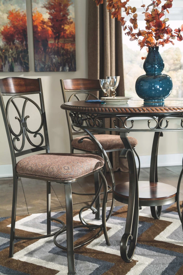 Signature Design By Ashley® Glambrey - Dark Brown - 5 Pc. - Counter Table, 4 Barstools Dining Room Sets 5 Signature Design By Ashley® Glambrey - Dark Brown - 5 Pc. - Counter Table, 4 Barstools Dining Room Sets
