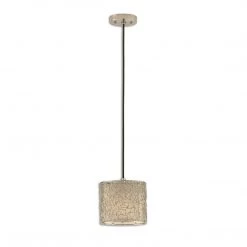 Uttermost Brandon Silver 1 Light Mini Drum Pendant