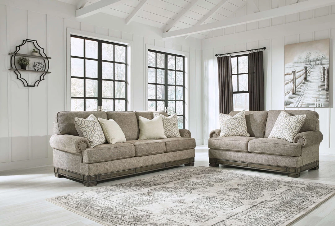 Signature Design By Ashley® Living Room Sets Einsgrove - Sandstone - 4 Pc. - Sofa, Loveseat, Chair And A Half, Ottoman 6 Signature Design By Ashley® Living Room Sets Einsgrove - Sandstone - 4 Pc. - Sofa, Loveseat, Chair And A Half, Ottoman