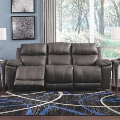 Ashley Furniture Erlangen - Midnight - Pwr Rec Sofa With Adj Headrest