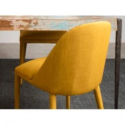 Moe's Home Collection Chairs Libby Dining Chair Yellow-m2
