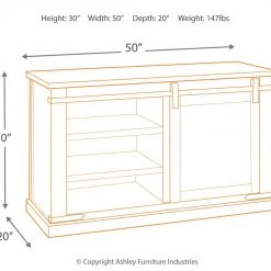 Ashley Furniture Budmore - Rustic Ultimate Best In Class TV Stand