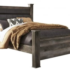Signature Design By Ashley® Wynnlow - Gray - Upholstered Poster Bed