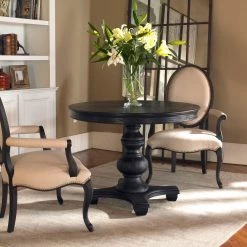 Uttermost Brynmore Wood Grain Round Table Tables