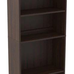 Signature Design By Ashley® Home Office Sets Camiburg - Warm Ultimate Best In Class L-Desk With Storage, Bookcase, Swivel Desk Chair