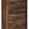 Ashley Furniture Chests Quinden - Dark Brown - Five Drawer Chest 2 Ashley Furniture Chests Quinden - Dark Brown - Five Drawer Chest